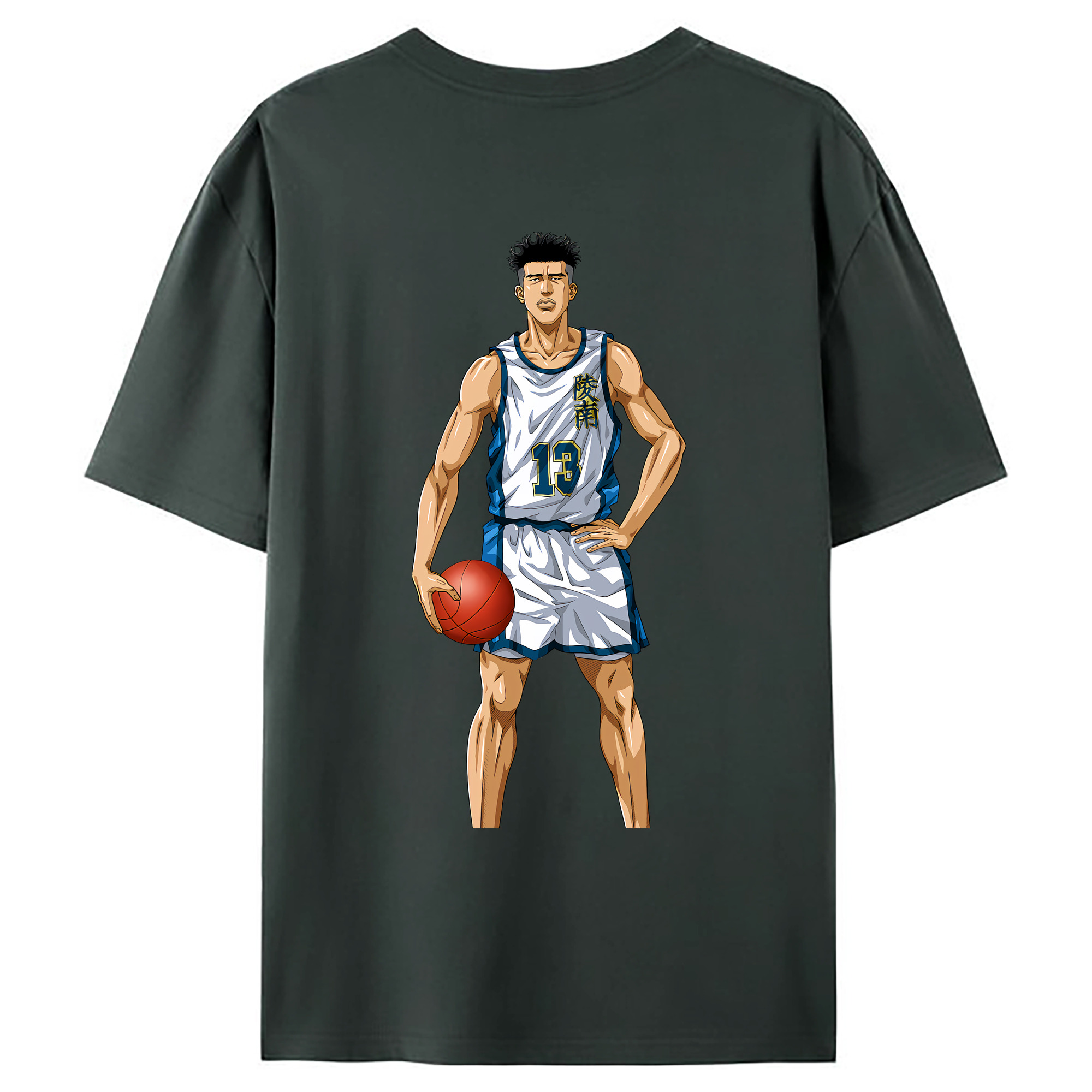 （画像用） SLAM DUNK／スラムダンク 綿100％ メンズ半袖Tシャツ（バックプリント） 通気性